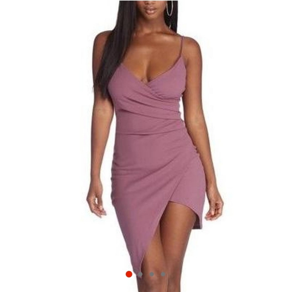 Windsor dres/ windsor Lavander purple Crossover dress with small sparkles